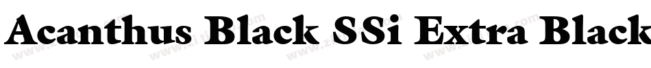 Acanthus Black SSi Extra Black字体转换